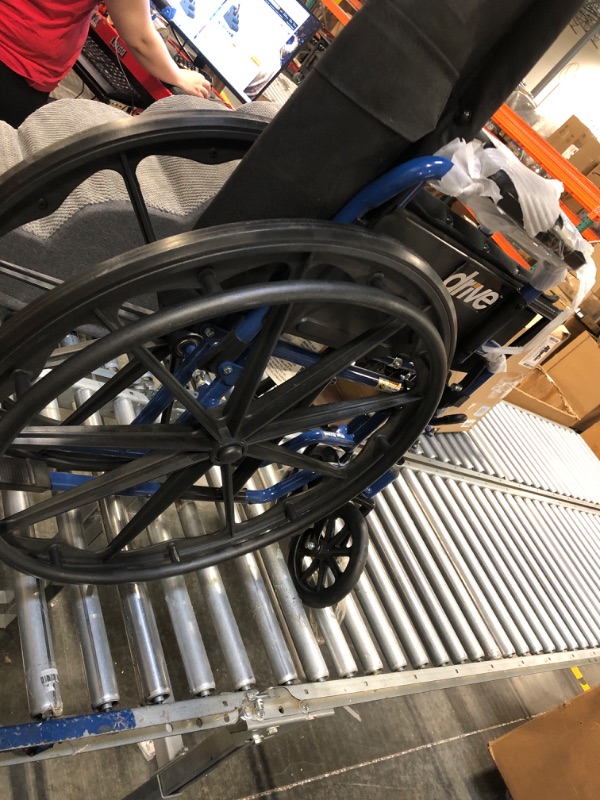 Photo 2 of Drive Medical Blue Streak Ultra-Lightweight Wheelchair With Flip-Backs Arms & Swing-Away Footrests
