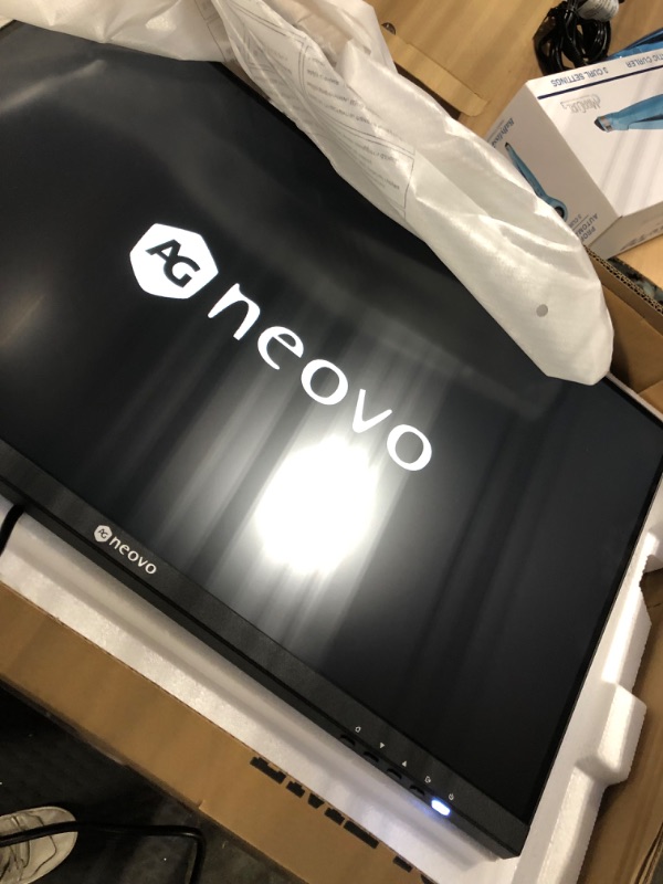 Photo 3 of AG Neovo MH2403 24 Inch Monitor, Height Adjustable,100Hz, TUV Eyesafe Certified, FHD 1920 x 1080p, IPS, VGA, HDMI, DisplayPort and Speakers, Rotate, Swivel and Tilt Stand, FreeSync Compatible
