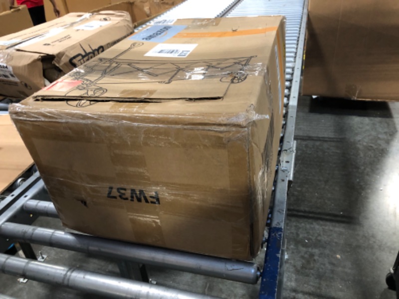 Photo 1 of Sekey Collapsible Foldable Extended Wagon with 440lbs Weight Capacity, Heavy Duty Folding Utility Garden Cart with Big All-Terrain Beach Wheels & Drink Holders. Black