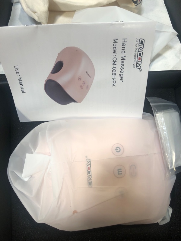 Photo 3 of CINCOM Mothers Day Gifts - Cordless Hand Massager with Heat and Compression for Arthritis and Carpal Tunnel (Pink)