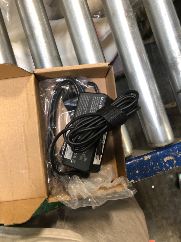 Photo 3 of Lenovo 65w USB Type C Ac Adapter 4X20M26268 With 2 Prong Power Cord Included, Black In The Original Retail Packaging.
