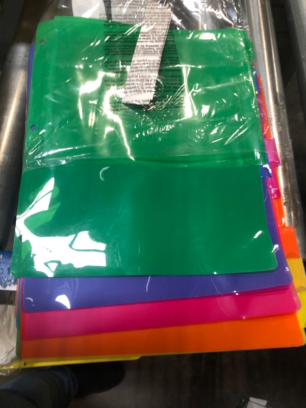 Photo 1 of Oxford Expanding Plastic Binder Dividers, Flexible Front Pockets Expand 1/4", 8 Tab, Insertable Multicolor Tabs, Letter Size, 3 Sets (89605)