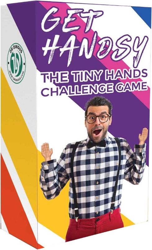 Photo 1 of DR DINGUS Get Handsy Game - w/ 2 Tiny Hand Pairs - The Original Tiny Hands Challenge Game - (Amazon Exclusive) - Make Anyone Laugh - TikTok Videos - Family Fun
