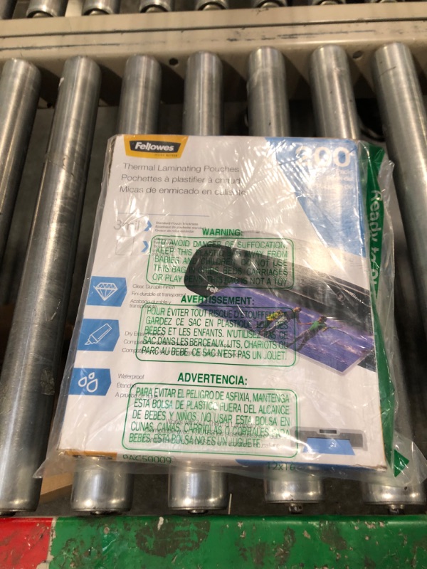 Photo 2 of Fellowes Thermal Laminating Pouches, 3mil Letter Size Sheets, 9 x 11.5, 200 Pack, Clear (5743401) & Thermal Laminating Pouches, Letter Size Sheets, 5mil 200pk, Clear (5743601) Pouches + 5mil Pouches