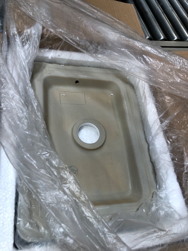 Photo 2 of 14.5'' x 10.6'' Bathroom Small Vessel Sink Above Counter White Porcelain Ceramic Sink Bowl Rectangular Small Vanity Sink Lavatory Wash Hand Basin