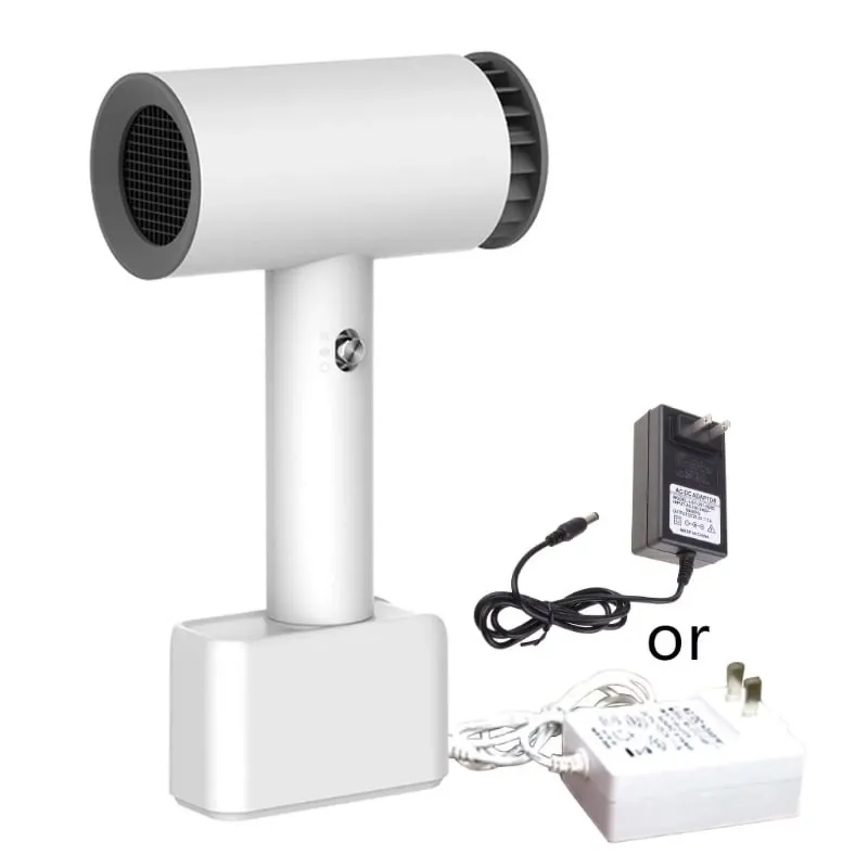 Photo 1 of ? Cordless Rechargeable Hot and Cold Wind Hair Dryer Travel Blow Dryer for Art Painting Home Outdoor Camping Pet
