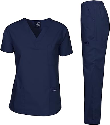 Photo 1 of Dagacci Scrubs Medical Uniform Women and Man Scrubs Set Medical Scrubs Top and Pants SMALL
