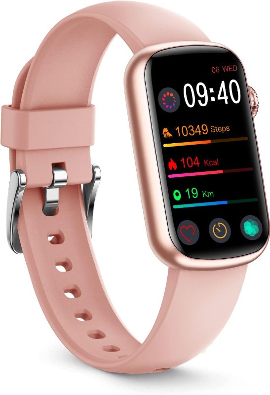 Photo 1 of Amzhero Health Fitness Tracker with 24/7 Heart Rate, Blood Oxygen, Blood Pressure, Sleep Tracker, 5ATM Waterproof Activity Trackers with Step Tracker, Pedometer (S & L Bands Included)