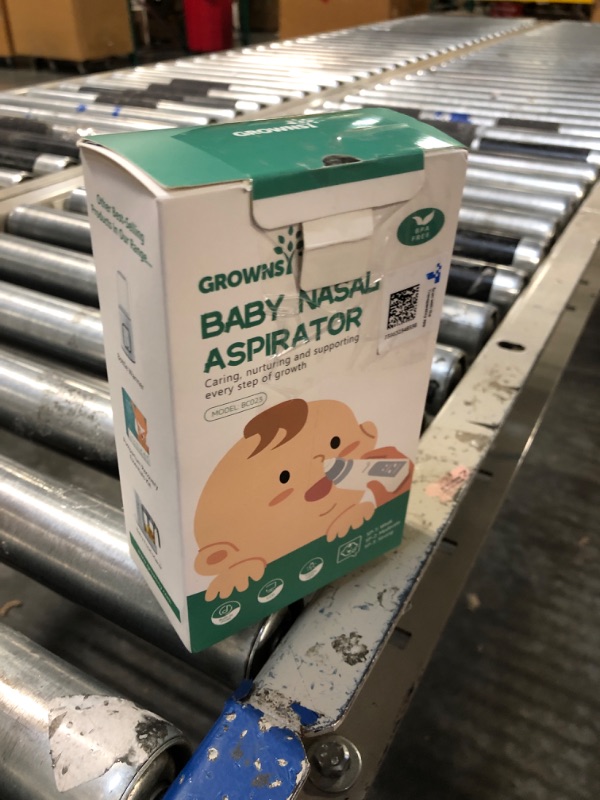 Photo 1 of GROWNSY Nasal Aspirator for Baby, Electric Nose Aspirator for Toddler, Baby Nose Sucker, Automatic Nose Cleaner with 3 Silicone Tips, Adjustable Suction Level, Music and Light Soothing Function
***new but opened***