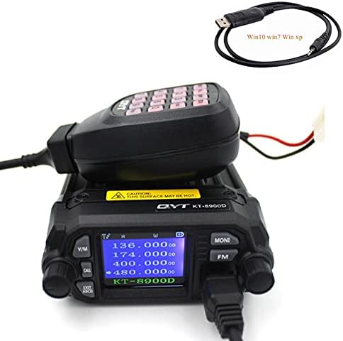 Photo 1 of **FOR PARTS**QYT KT-8900D Upgrade Version of KT-8900 Dual Band Mini Car Radio Mobile Transceiver VHF UHF Two Way Radio+USB Programming Cable