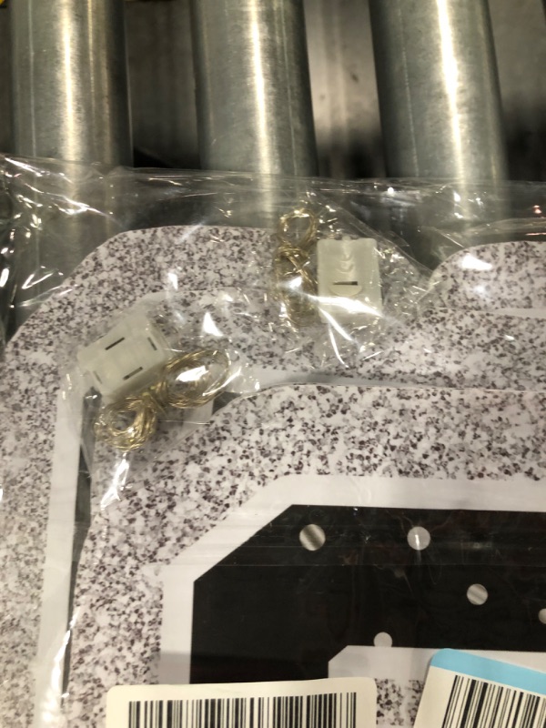 Photo 1 of NUTTYBASH Prom 2024 Yard Sign Decorations, Outdoor Lawn 2024 Sign Decorations with Light String, Waterproof Outdoor Lawn Graduation Yard Signs Prom Night Decor Silver