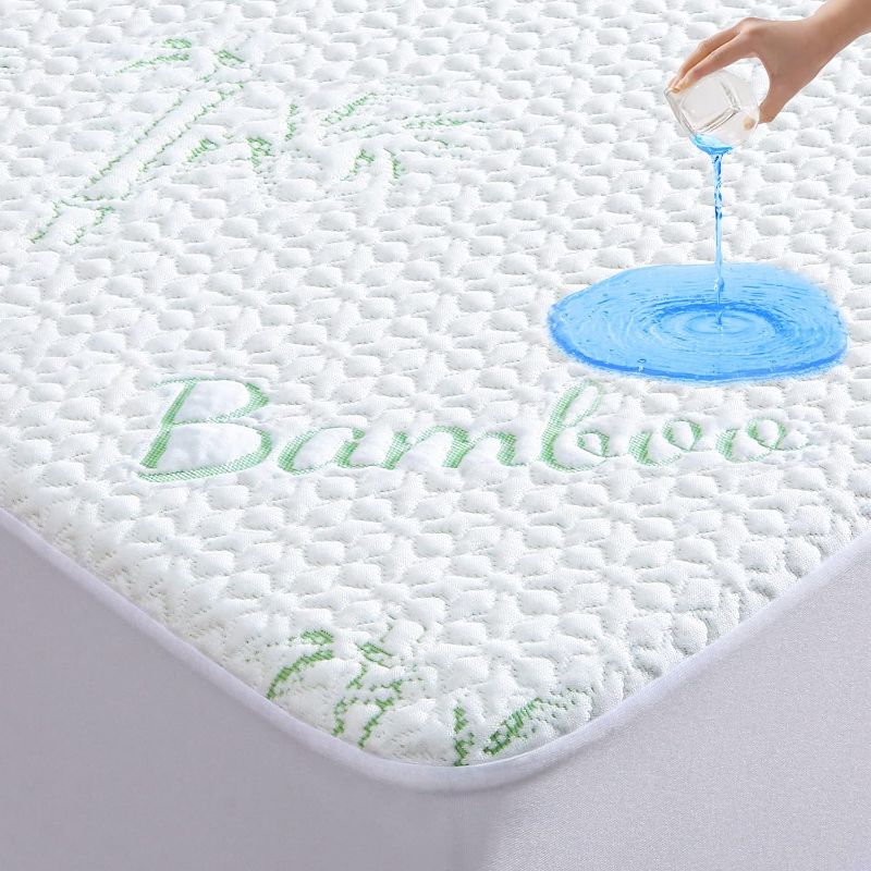 Photo 1 of  Mattress Protector, Breathable Bamboo Viscose Waterproof Queen Size Mattress Pad Cover (size unknown)