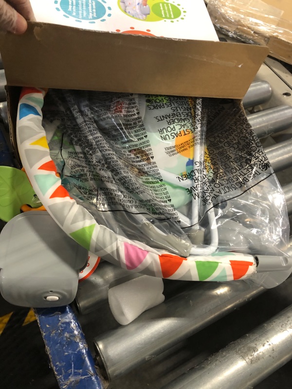 Photo 1 of Bright Starts Safari Fun 3-Point Harness Vibrating Baby Bouncer with Toy bar