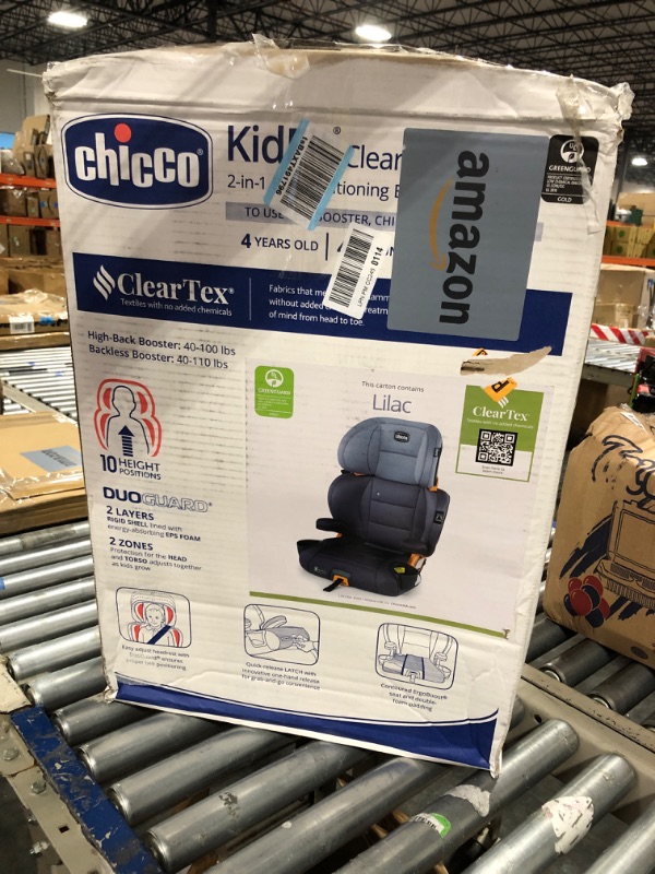 Photo 3 of Chicco KidFit ClearTex Plus 2-in-1 Belt-Positioning Booster Car Seat, Backless and High Back Booster Seat, for Children Aged 4 Years and up and 40-100 lbs. | Lilac/Purple KidFit Plus with ClearTex® No Chemicals Lilac