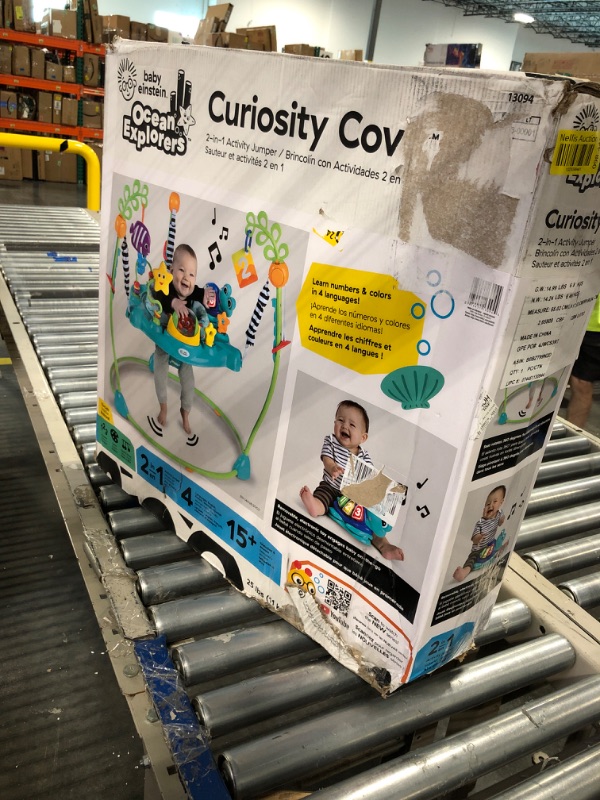 Photo 3 of Baby Einstein Ocean Explorers Curiosity Cove 2-in-1 Educational Activity Jumper and Floor Toy, Max weight 25 lbs., Ages 6 Months+, Unisex "LIKE NEW"