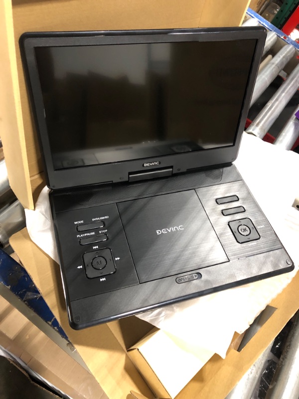 Photo 2 of 17.5" Portable DVD Player with 15.6" Large HD Screen, 6 Hours Rechargeable Battery, Support USB/SD Card/Sync TV and Multiple Disc Formats, High Volume Speaker,Black