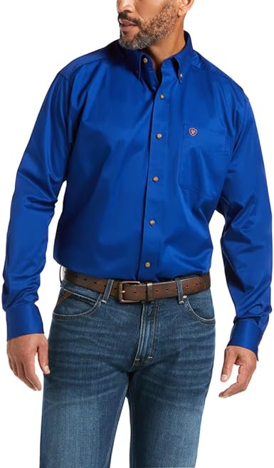 Photo 1 of Ariat Solid Twill Classic Fit Shirt - Men's Long Sleeve Western Button-Down LARGE TALL