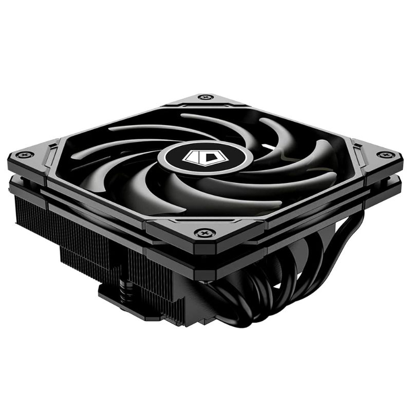 Photo 1 of ID-COOLING IS-55 Black Desktop CPU Cooler Low Profile 57mm Height CPU Air Cooler 5 Heatpipes 120x120x15mm Slim Fan, CPU Fan for Intel LGA1700/115X/1200; AMD AM4/AM5