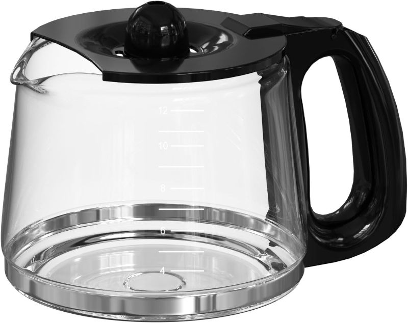 Photo 1 of 12-Cup Glass Coffee Pot Replacement Compatible with Keurig K-Duo Single Serve K-Cup Pod & Carafe Coffee Maker, NOT Fit K-Duo Essentials Model, 1 Pack
