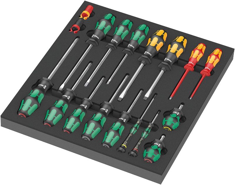 Photo 1 of "MISSING 2 SCREWDRIVER"
Wera 05150101001 9710 Foam Insert Screwdriver Set 1, 18 Pieces