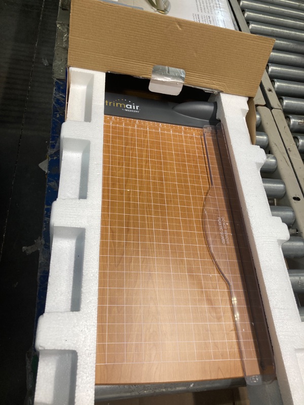 Photo 1 of Westcott 18'' TrimAir Anti-Microbial Wood Guillotine Paper Cutter & Paper Trimmer, 30 Sheet (15108) 18-inch