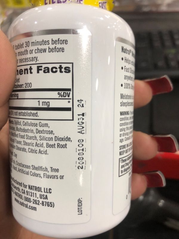 Photo 2 of Natrol Melatonin Fast Dissolve Tablets, Helps You Fall Asleep Faster, Stay Asleep Longer, Easy to Take, Dissolve in Mouth, Strengthen Immune System, M