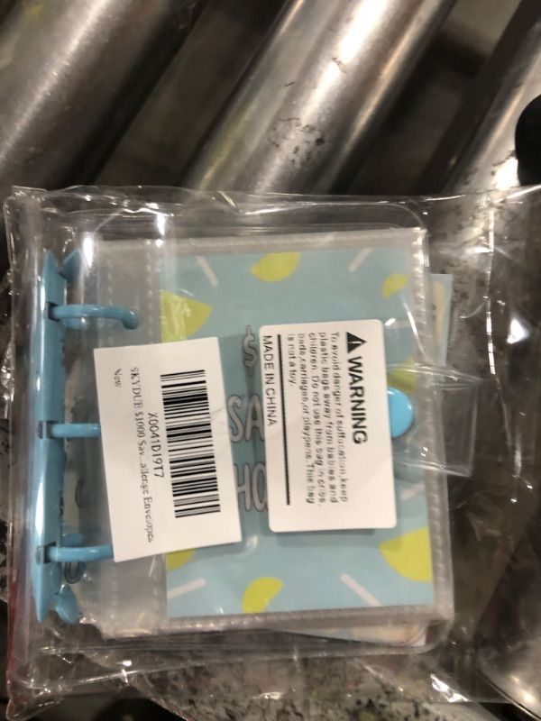 Photo 1 of SKYDUE 1000 Savings Challenge Binder, A8 Mini Money Saving Binder with Laminated Tracker Sheet & Stickers, Savings Challenges Book with Envelopes A8blue $1000savings A8 $1000 Savings Challenge