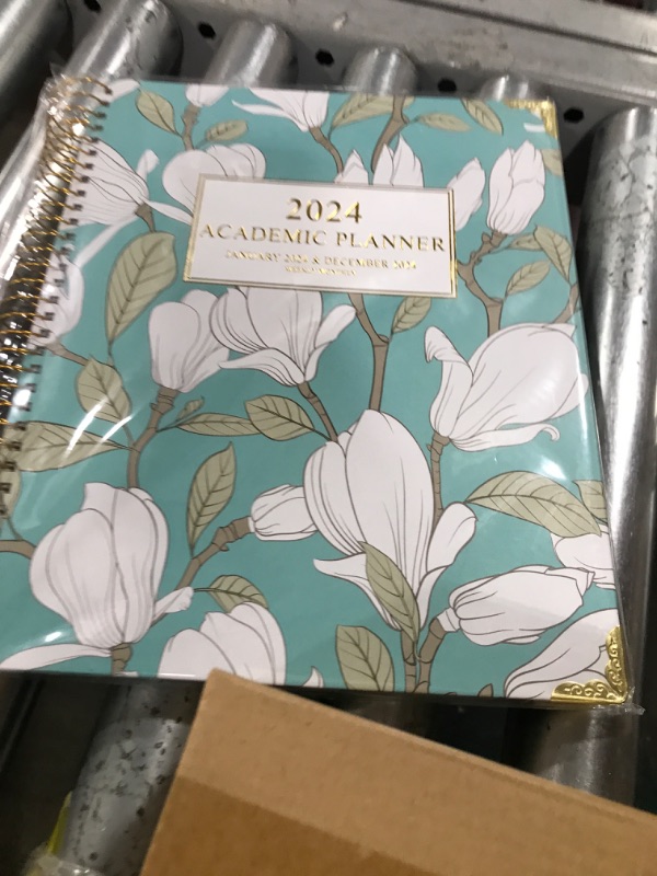 Photo 2 of 2024 Planner-2024 Weekly and Monthly Planner 8.5x11 Deluxe Daily Agenda Academic Planner,12 Monthly Tabs, Calendar, Inner Pocket, Flexible Cover,Twin-Wire Binding