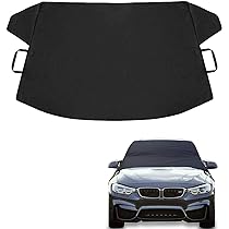 Photo 1 of Windshield Cover for Ice and Snow, Thicken 600D Oxford Cloth Sunproof Waterproof Thermal Cover for Ice,Frost & Snow Removal Windshield Snow, Water, Sag-Proof?Standard (74.8" x 42.1")