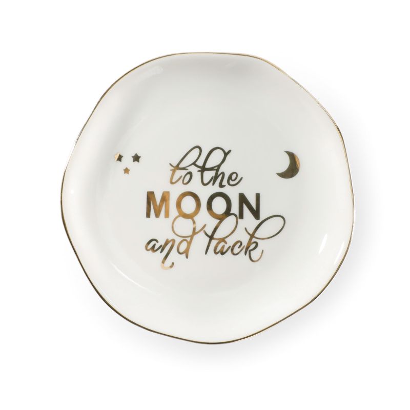 Photo 1 of HOME SMILE Valentine's Day Gifts for Her Ring Dish-Funny Romantic Gifts for Women-To The Moon and F**k Hello, My Love