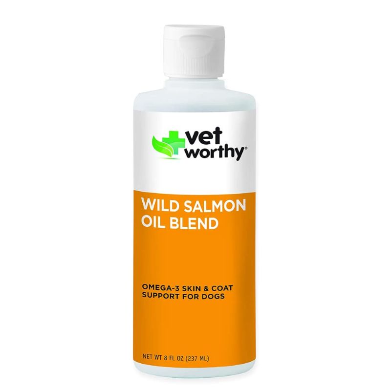 Photo 1 of Vet Worthy Wild Alaskan Salmon Oil Blend for Dogs - Dog Supplement to Support Healthy Skin and Beautiful Coat - Fish Oil Supplement with EPA, DHA, and Omega 3 Fatty Acids - Salmon Flavor, 8oz 8-Ounce