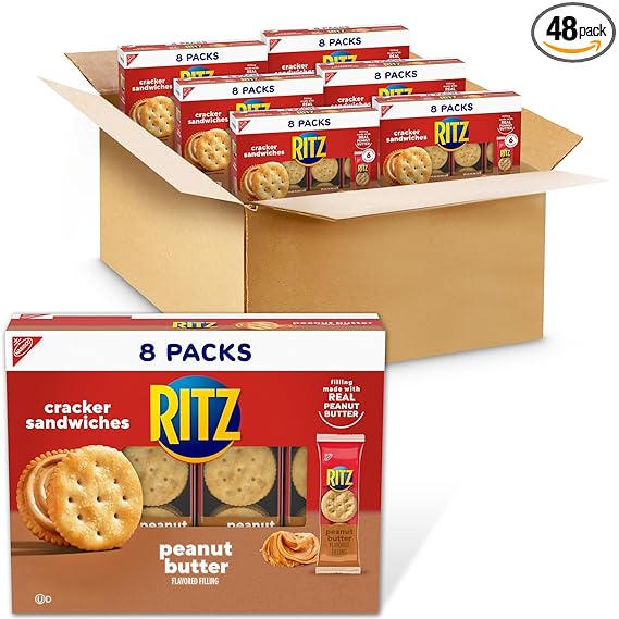 Photo 1 of RITZ Peanut Butter Sandwich Crackers, 48 Snack Packs (6 Boxes, 8 Crackers Per Pack) 