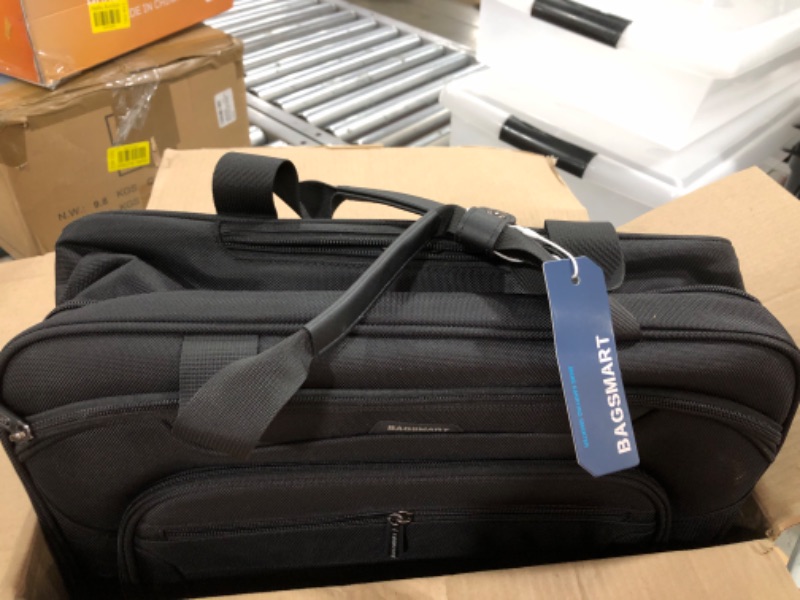 Photo 1 of BAGSMART Rolling Laptop Bag with Wheels Fits Up to 17.3 Inch, Rolling Briefcase for Men Women, Rolling Computer Bag for Work Office Travel, Wheeled Overnight Case with Rollers and Handle Black