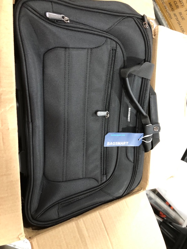 Photo 1 of BAGSMART Rolling Laptop Bag with Wheels Fits Up to 17.3 Inch, Rolling Briefcase for Men Women, Rolling Computer Bag for Work Office Travel, Wheeled Overnight Case with Rollers and Handle Black
