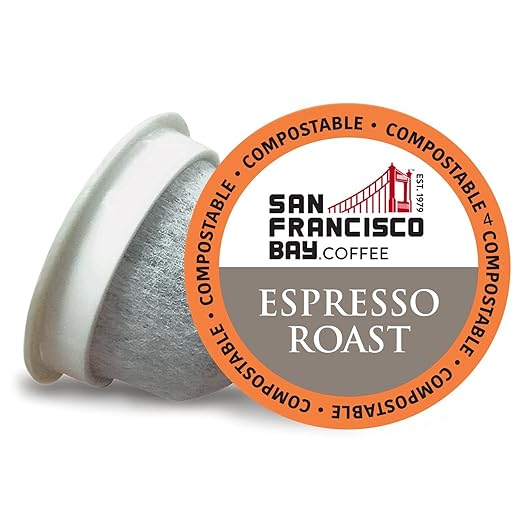 Photo 1 of San Francisco Bay Compostable Coffee Pods - Espresso Roast (120 Ct) K Cup Compatible including Keurig 2.0, Dark Roast BB 06.13.24