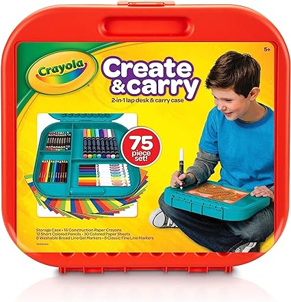Photo 1 of Crayola Create 'N Carry Art Set (75pcs), Art Supplies Kit, Drawing Set for Kids, Arts & Crafts Supplies, Gift for Kids, 5+