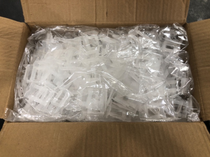 Photo 1 of 1/8 Inch Tile Leveling System Clips - 1000-Piece Tile Spacers - Tile Leveling Clips Set for Professional Ceramic Tile and Stone Installation 1000 1/8 Inch