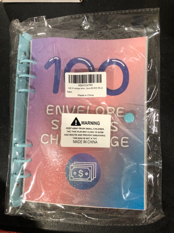 Photo 2 of 100 Envelope Money Savings Challenge Binder, Expense Budget Sheet for Budgeting and Saving Money, Budget Binder with Cash Envelopes, Easy and Fun Way to Save $5,050 (Blue)