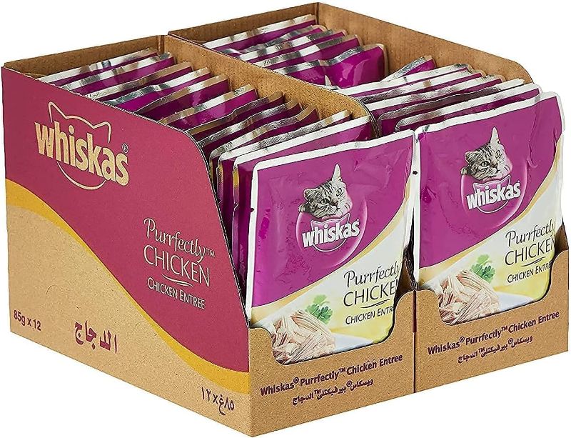 Photo 1 of Whiskas Purrfectly Chicken Entrée, Pouch, 85g x 24

