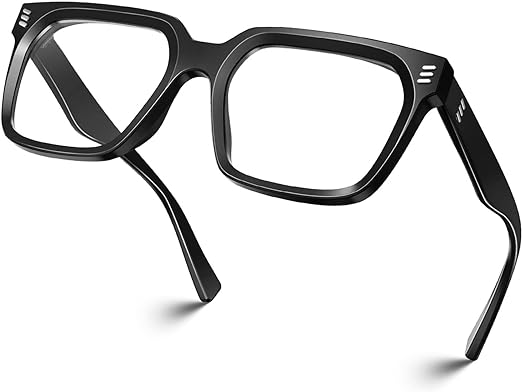 Photo 1 of VISOONE Rectangle TR90 Blue Light Blocking Glasses Computer Glasses with Preppy Look for Women and Men Cougar
