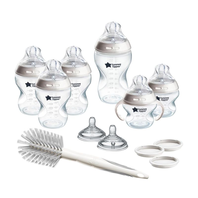 Photo 1 of Tommee Tippee Natural Start Grow with Baby Bottle Set, 5oz, 9oz and 11oz, Slow, Medium and Thicker Flow Nipples, Removable Bottle Handles, Self-Sterilizing
