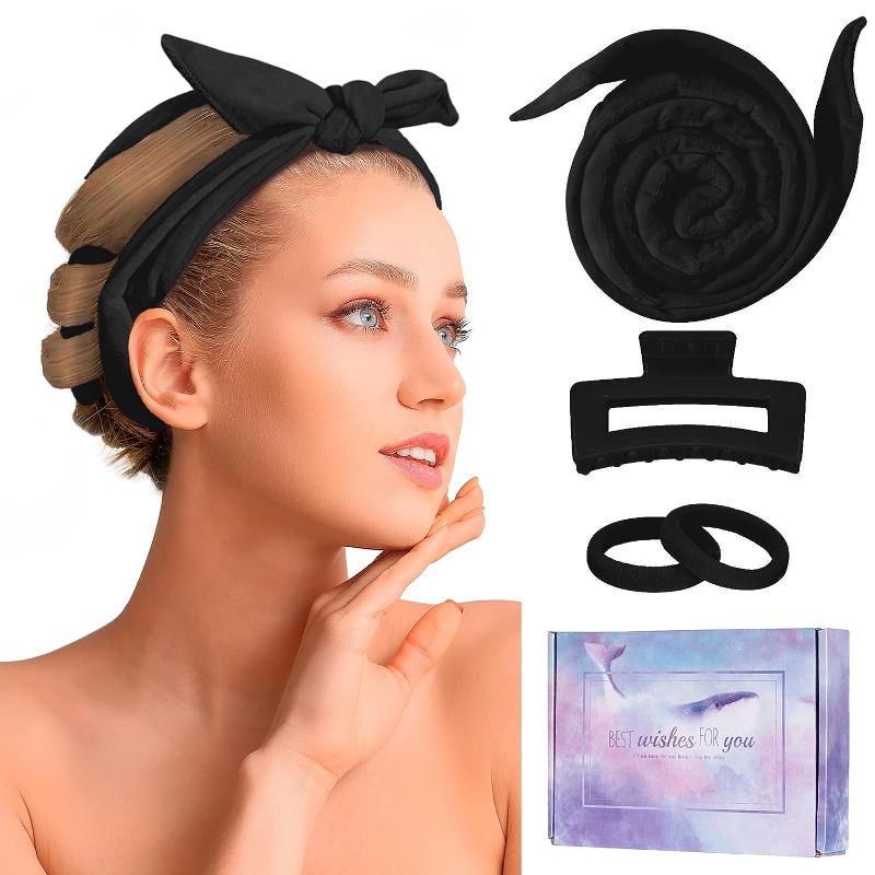 Photo 1 of CORATED Heatless Curling Rod Headband, Upgraded Heatless Curls to Sleep In Hair Rollers No Heat Curls, Overnight Hair Curls Styling Kit for Long and Medium Hair 