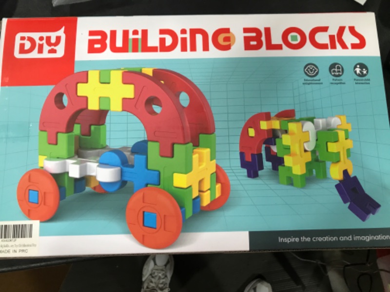 Photo 1 of Big Building Block Sets Toys for Toddlers Age 3-8, 51PCS Large Particle Learning Educational Block Toys for Kids - Creative Fun Pellet Mega Building Toys for Kids Kit - Birthday Gift/Valentines
