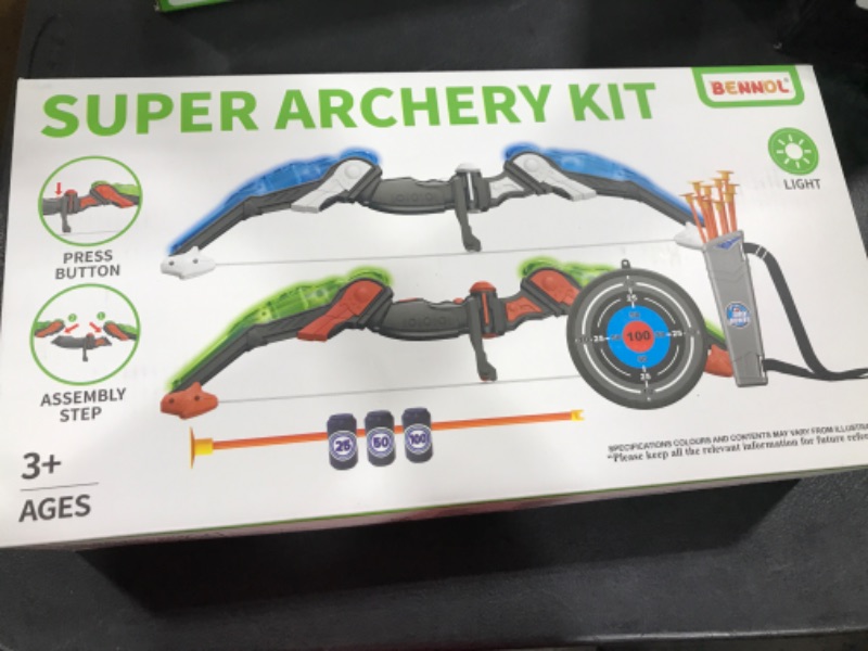 Photo 2 of Bennol Bow and Arrow for Kids 4-8 8-12, Kids Archery Set Toys for Kids Boys 6-8 8-12, Indoor Outdoor Toys for 3 4 5 6 7 8 9 10 11 12 Year Old Boys
