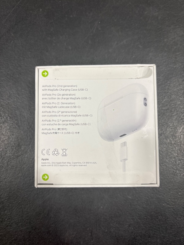 Photo 5 of Apple AirPods Pro (2nd Generation) Wireless Ear Buds with USB-C Charging, Up to 2X More Active Noise Cancelling Bluetooth Headphones, Transparency Mode, Adaptive Audio, Personalized Spatial Audio USB-C Without AppleCare+ - OPENED FOR PICTURES - 