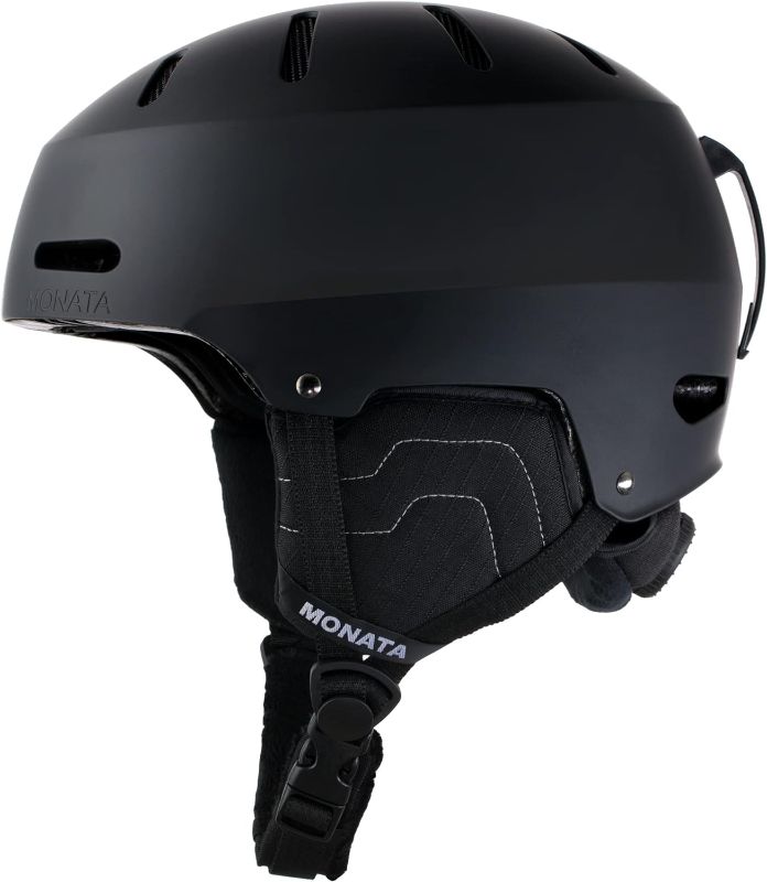 Photo 1 of MONATA Ski Helmet Snowboard Helmet, Dial Fit, Goggle Compatible, Ear Pads, Dual Certified Ski Helmets for Men Women Youth Kids
