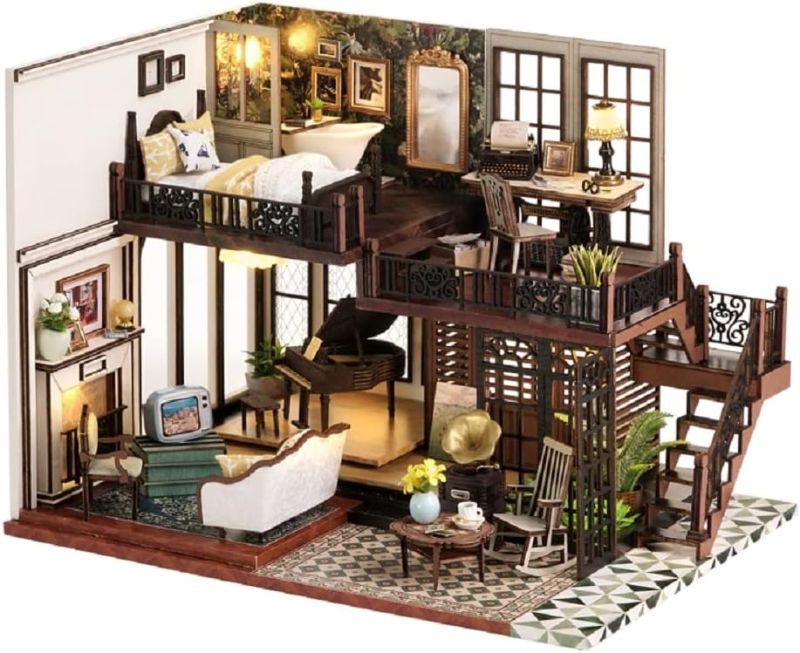 Photo 1 of Flever Dollhouse Miniature DIY House Kit Creative Room with Furniture for Romantic Artwork Gift (Time Impression)
