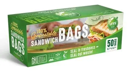 Photo 1 of 100% Compostable Sandwich Bags- 50count