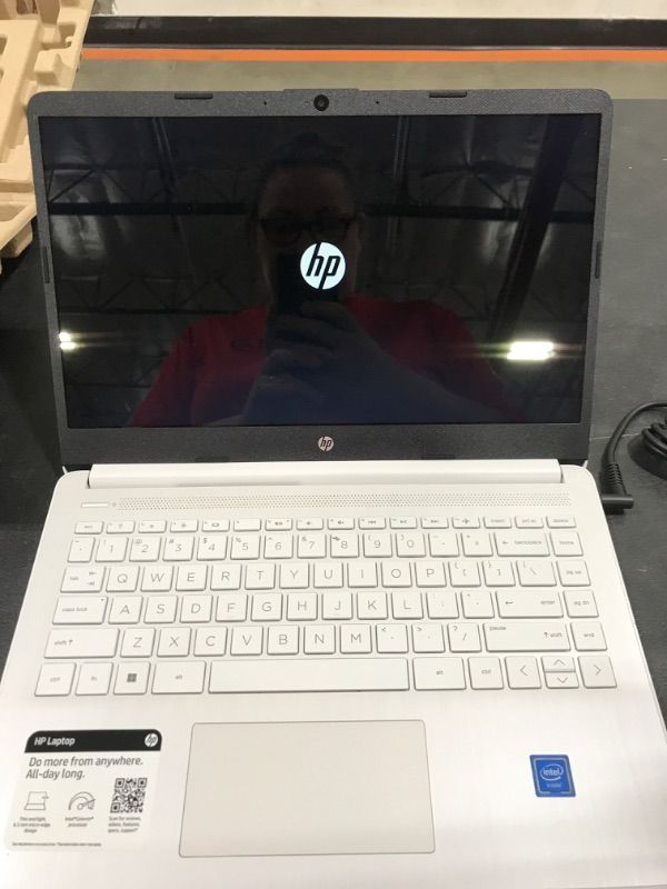 Photo 4 of HP Laptop, Newest 14" Ultral Light Laptop for Students and Business, Intel Celeron N4120, 4GB RAM, 64GB eMMC, WiFi, Bluetooth, HDMI, Webcam, USB Type-A&C, Win 11 S, GM Accessory-White