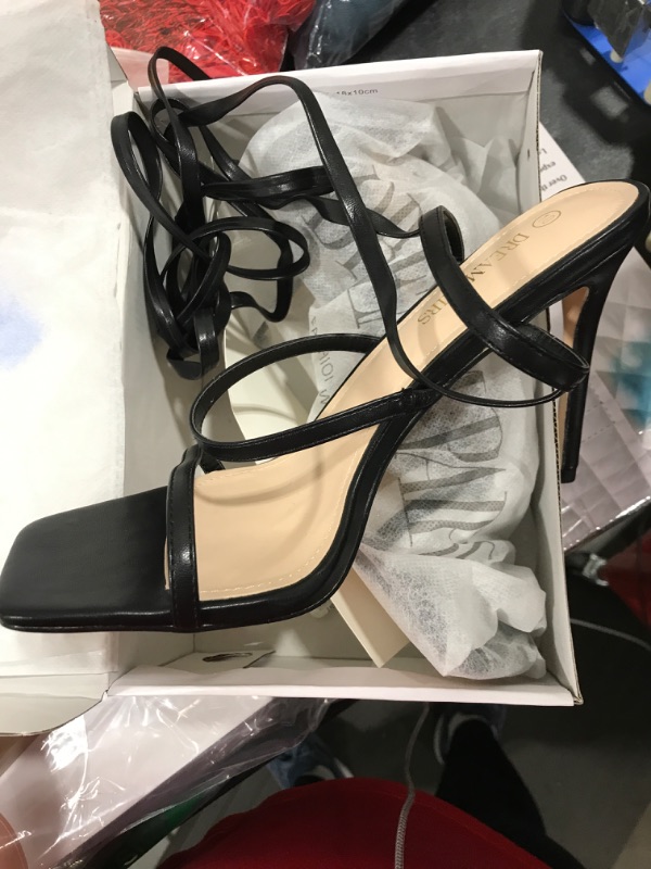 Photo 2 of [Size 10] DREAM PAIRS High Heels Stilletos Heels for Women Strappy Gladiator Sexy Square Toe Heels Open Toe Heels Dressy Pumps Sandals- Black